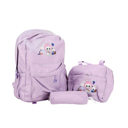 17 Inch Back pack Set - Labubu - Purple